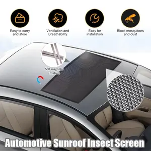 Magnetic Car Sunroof Mosquito Net, Full View Sunroof Cover, UV Protection, Quick Install, Ventilation, Universal Car Roof Shade Protector, UV Protective Sunshade