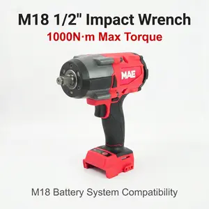 MAE M18 FMTIWF12 Electric Power Wrench On M18 Lithium Platform, Supporting M24 And Smaller High Strength Bolts, Multi Level Impact Control For Construction Sites, Garage Service And On Site Assembly Tasks