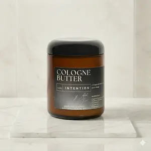 INTENTION – Luxury Fragrance Body Butter | Oud, Rose & Vanilla Cologne Scent Moisturizing Skin Butter | Cologne Butter