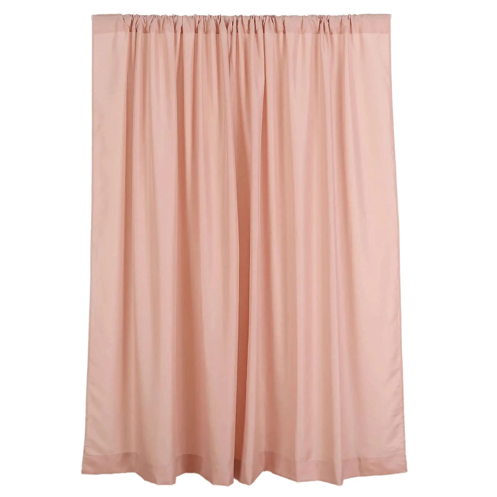 2 Pack Dusty Rose Polyester Backdrop Drape Window Curtains - 5ftx8ft, 130GSM, Rod Pockets, Home Decoration Curtain, Event Divider Panels, Window Curtain