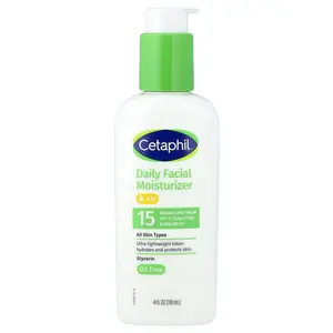 Cetaphil Daily Facial Moisturizer with Sunscreen, SPF 15, All Skin Types, 4 fl oz (118 ml)