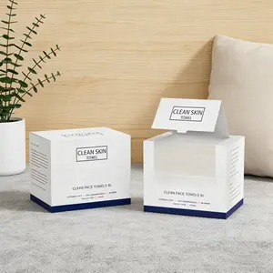 Boxed Facial Towels Home Disposable Pull-Out Soft Cotton Wipes Thick Absorbent Makeup Remover Cleansing Towel Ef Pattern Face Skin Towels