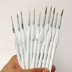 Triangle handle 6/ 11 detail brush set, Art Supplies, suitable for acrylic, oil painting, watercolor, digital painting, model, beauty, manicure, handmade