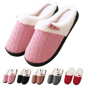 Women's Indoor Bedroom Slipper with Memory Foam Wool-Like House Shoe Anti-Skid Rubber Sole for Ladies & Men Gift Idea