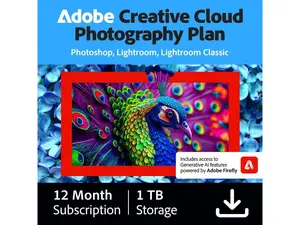 Adobe - Creative Cloud Photography Plan 1TB (1-Year Subscription) - Mac, Windows, iOS [Digital]