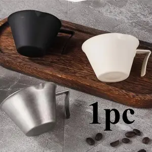 1pc 100ml Espresso Drip Cup with Liquid Collection Cup Espresso Shot Measuring Cup with Graduations 304 Stainless Steel
