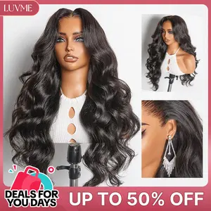LUVME Body Wave 13x6 13x4 Ear-to-Ear Frontal Wig 200%-250% Density with Flexi-Fit Drawstring 100% Human Hair HD Lace Pre-Everything Shake & Go Hold Curls #DealsForYouDays