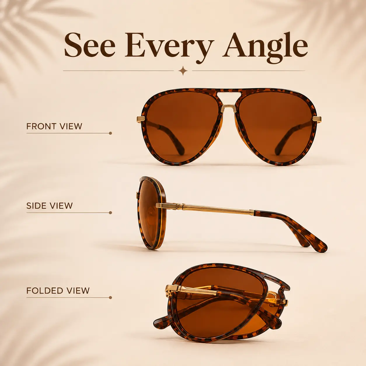 Classic Aviator Sunglasses for Men - Brown Tortoiseshell Frame, Amber Tinted Lenses, Gold-Tone Metal Temples, Lightweight Aviation-Themed Chic Fashion Eyewear, Aviation-Themed Men's Sunglasses, Chic Men's Sunglasses