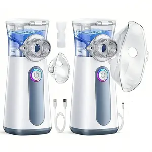 2 Pcs Portable Handheld Mist Sprayer with Built-in Lithium Battery, USB Rechargeable Personal Hydration Device for Home & Travel