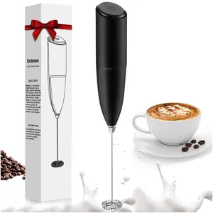Dutewo Egg Whisk Powerful Milk Frother Handheld Foam Maker for Lattes Portable Battery Operated Creamy Froth in 10 Seconds Mini Foamer for Cappuccino Frappe Matcha Hot Chocolate & Coffee Creamer