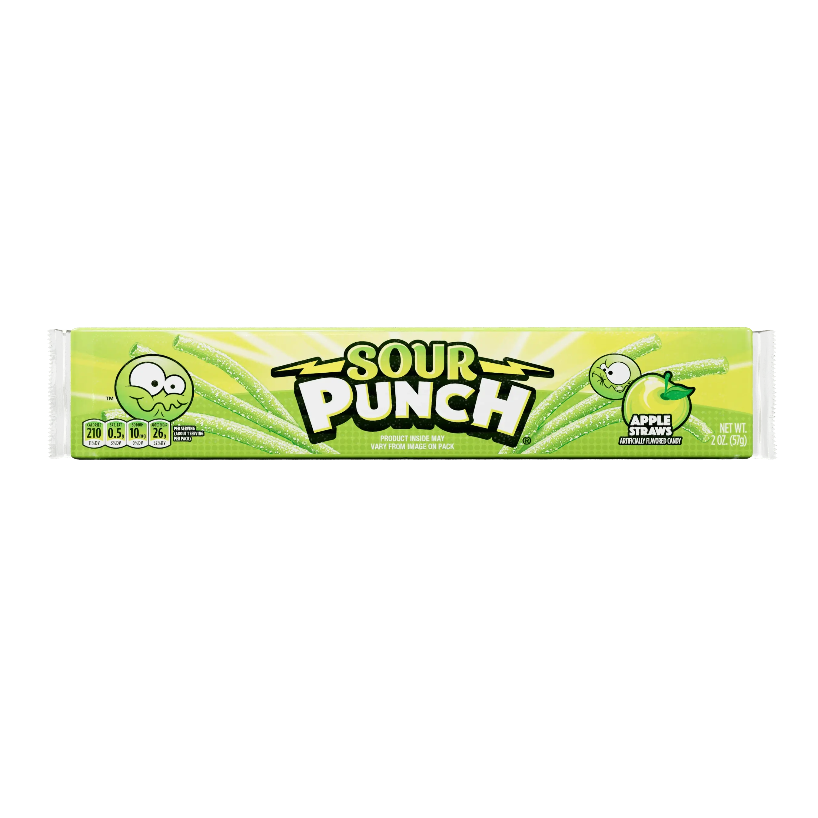 Sour Punch Apple Straws, 2oz Tray