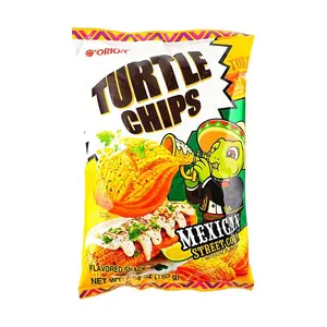 ORION Turtle Chips Korea - 4 Layer Snack, Mexican Grilled Corn Flavor, 160g - Crispy & Crunchy Korean Snack Food