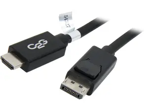 C2G 54327 DisplayPort to HDMI Adapter Cable M/M, TAA Compliant, Black (10 Feet, 3.04 Meters)