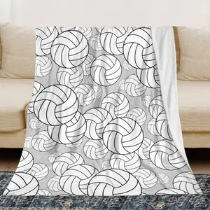 Volleyball Flannel Blanket Gifts For Men Women, Volleyball Stuff Party Decorations For Lovers Team Gifts, Volleyballs Print Throw Blanket Couch Bed Sofa Travelling For Grils Boys Sports