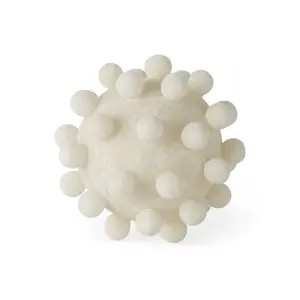360 Stand 5 in. Whimsical Knobby Nubs Resin Sphere - Contemporary Ivory & White Sphere-Shaped Home Decor Ornament for Home Supplies, Statues & Figurines, Sphere Shape