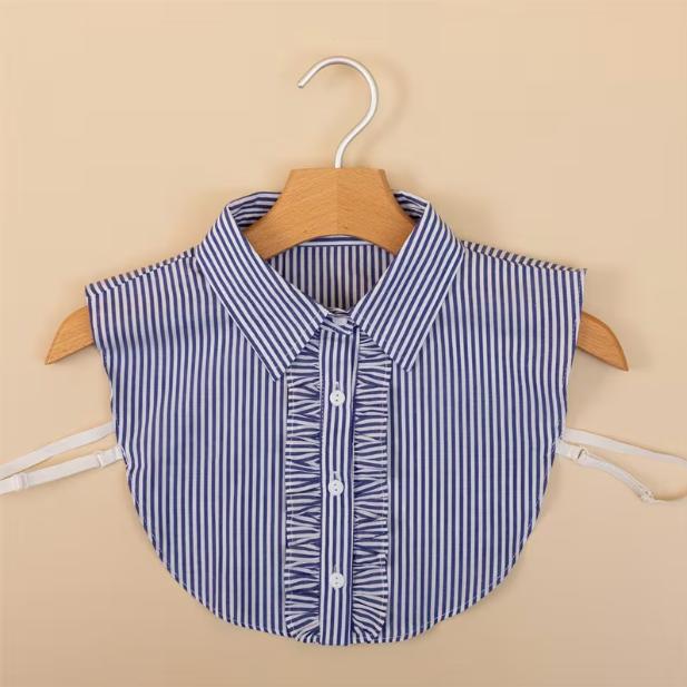 3PCS Vintage And Versatile Casual Detachable Half Collar with Striped Multi-Collar Styles, a Decorative Accessory for Daily Commutes, Suitable for Spring And Autumn Sweater Or Coat Outfits