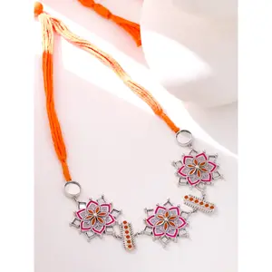 Crimson Cascade Multi-Strand Threaded Necklace