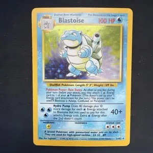 Pokémon Blastoise Base Set Holo Rare 2/102 100 LP Wizards of the Coast Vintage
