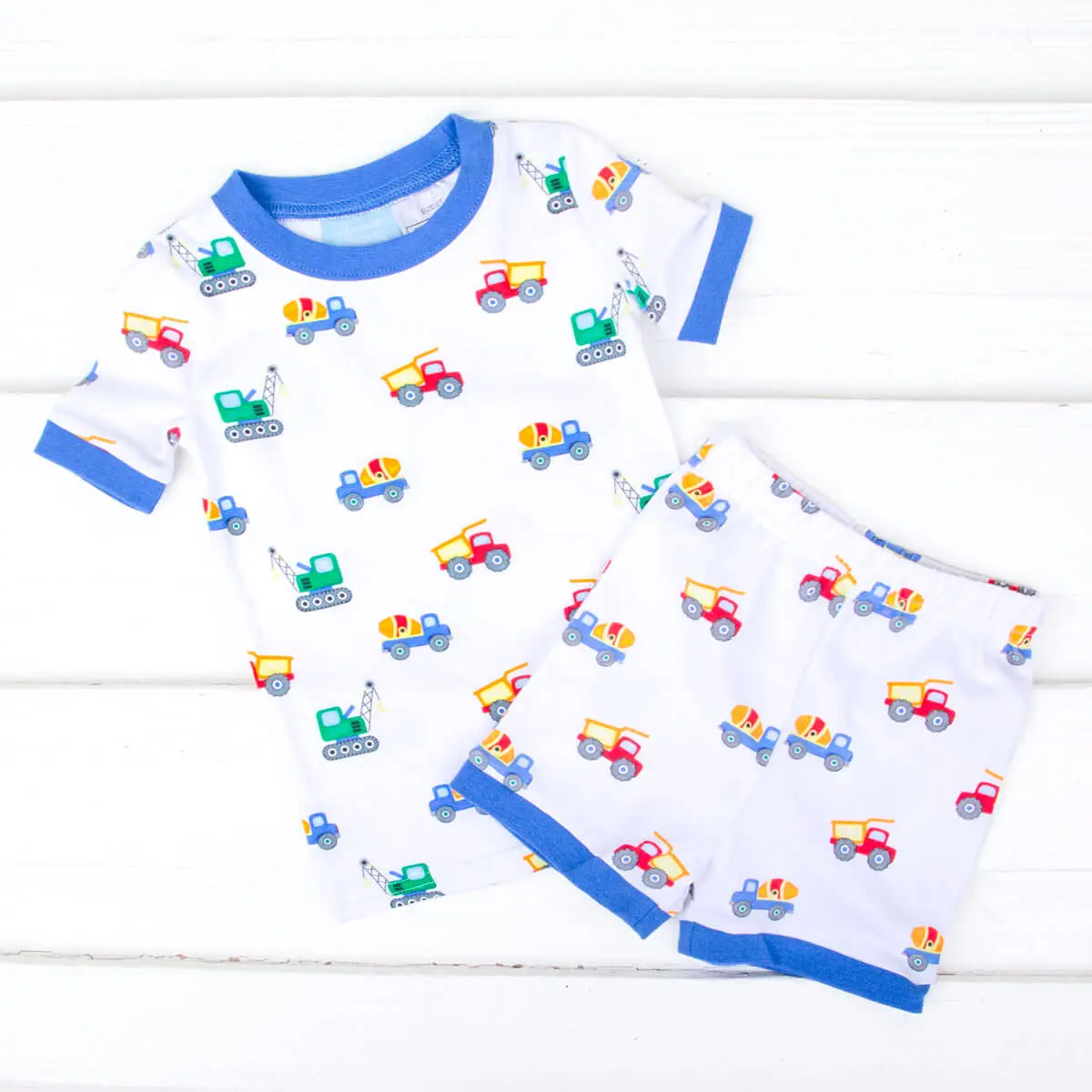 Construction Truck Short Pajamas - Soft & Cozy Boys Sleepwear