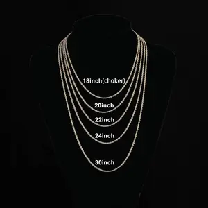 2PCS Chains for Men, Stainless Steel Twist Rope Chain Necklace for Women,Gold/Silver/Black Chain Necklace Gifts