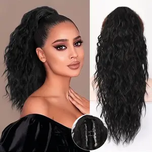 CHAOEE Claw Clip Ponytail Extension 20inch Curly WavyPony Tails Hair Extensions Layered Fluffy Clip on Hairpiecesfor Women Synthetic Ponytail for Daily Wear Soft Wavy Curly Clip inHair Extensions