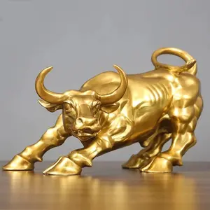 BRONZE WALL STREET BULL STATUE