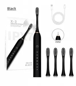 Adult Sonic Electric Toothbrush, USB Rechargeable Sonic Toothbrush with 4 Brush Heads, 40,000 Strokes/Minute Deep Cleaning, 2-Minute Smart Timer, 6 Cleaning Modes, IPX7 Waterproof Electric Toothbrush