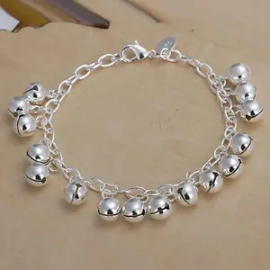 925 Sterling silver bracelet charm fashion beautiful High quality for Women lady chain Silver Jewelry wedding party