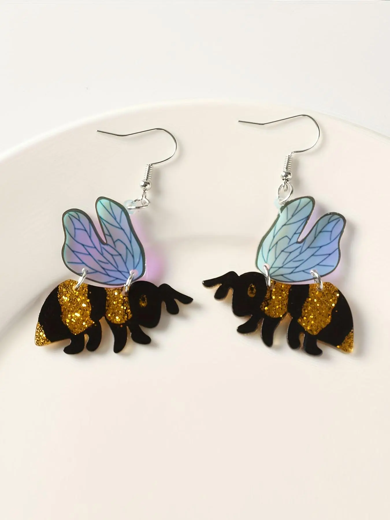 Bee Design Dangle Earrings, Dangling Earrings, Cute Animal Design Drop Earrings for Women & Girls, Fashion Jewelry for Party, Daily Decor, Trendy All-match, Exquisite Jewelry for Birthday Gift