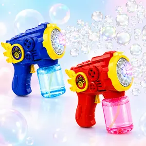 Electric Bubble Blaster Toy for Kids, Portable Automatic Bubble Maker with Light-Up Design, Outdoor Backyard Pool Summer Toy for Boys and Girls