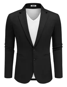 COOFANDY Men's Blazer Casual Knit Blazer Two Button Lightweight Sport Coats Suit Jacket