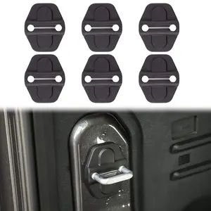 for JL Door Lock Cover Buckle Decor Trim for 2018-2025   JL JLU, for  Gladiator JT 4XE 392 2018-2025, ABS Exterior Accessories, 6PAC,Matte Black