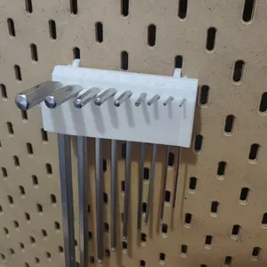 1pc Hexagonal Wrench Holder, Compatible with 5mm Thick Hole Plates, Can Hold 9 Different Sizes of Hexagonal Wrenches, Hole Plate Accessories, for Tool Storage, Suitable for Use in Offices/workshops/workbenches