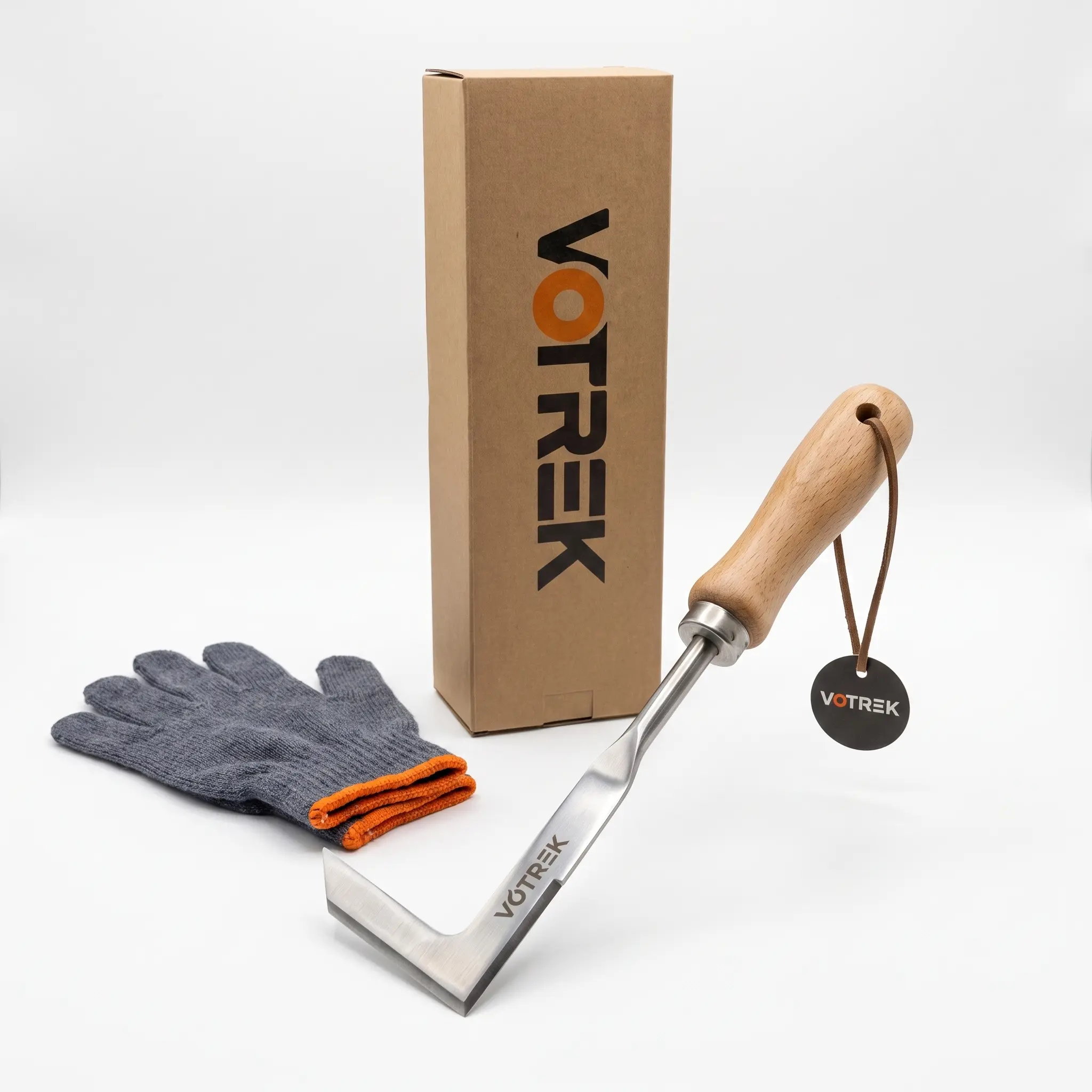 VOTREK 2026 Crack Weeder Tool lawn mower tools - Stainless Steel Grass Puller with Beech Wood Handle, Effortless Weed Remover for Sidewalk Driveways Patio Paver & Wall Gaps