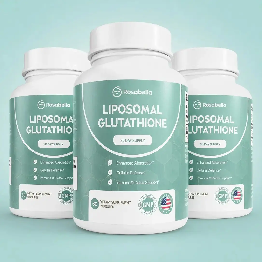 Liposomal Glutathione Capsules – Skin Glow, Immune & Detox Support (60 Count) - Rosabella
