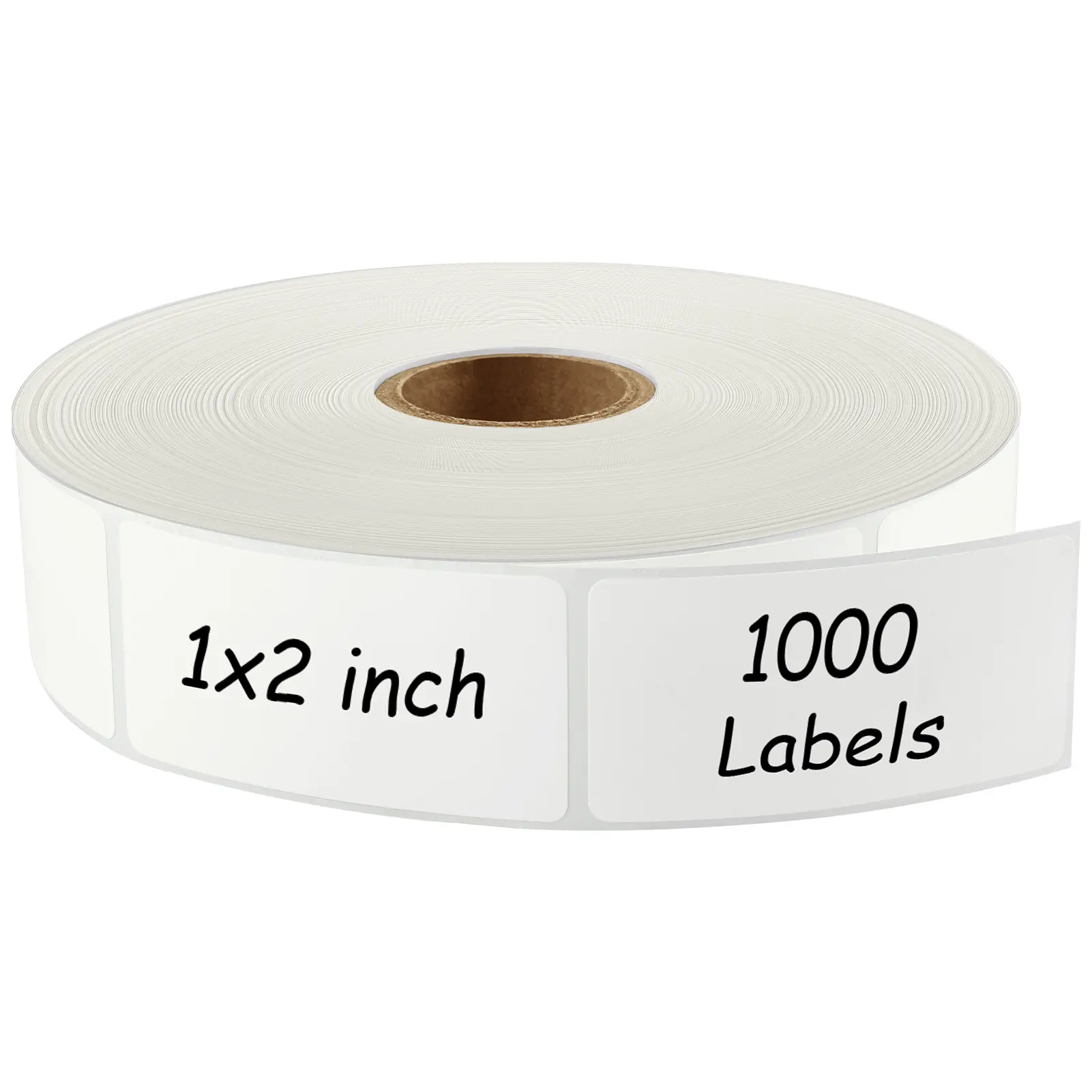 MaxGear Laminated Freezer Labels, 1000 (1x2 in) Removable Meal Prep Stickers with Industrial Adhesive, Waterproof, Oil-Resistant, No-Residue, Dishwasher-Safe, Icy-Temp Crisp Print, Smudge & Fade-Proof Ink for Plastic Kitchen Food Containers, Pantry Jars