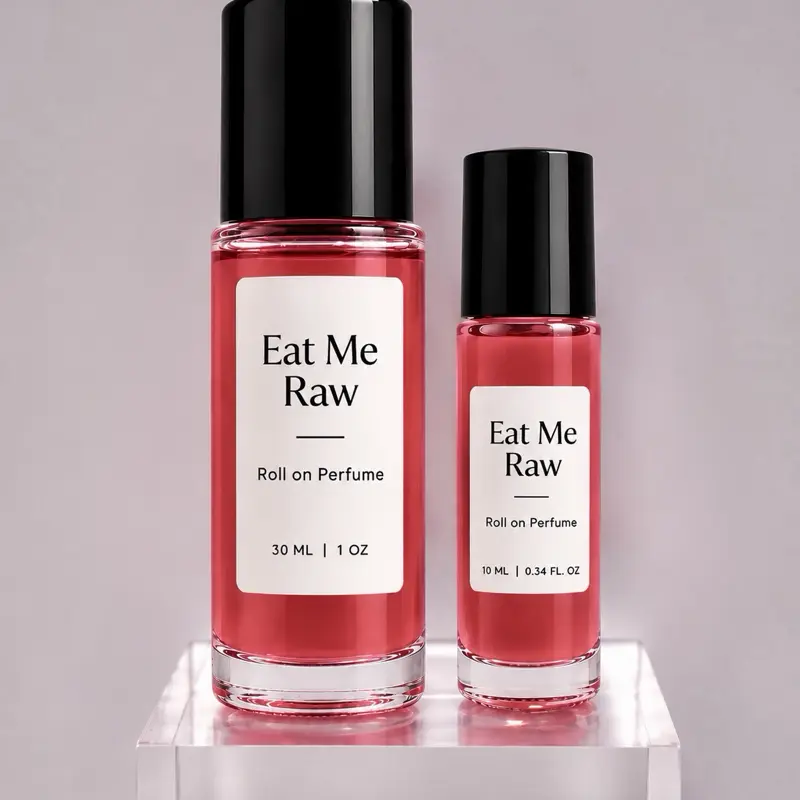 Eat Me Raw Roll On Fragrance Oil - Unisex Body Scent, 10 ML or 1oz Options, Citrus Woody Musk & Floral Scents Perfume, Convenient Travel Bottle