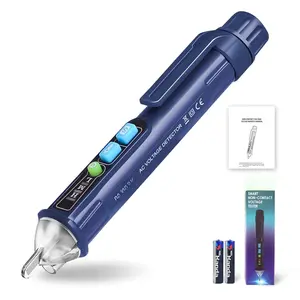 Tester, Non Contact AC  Tester Pen, Wire Breakpoint Finder, Dual Range 12V-1000V/48V-1000V, Buzzer Flashing LED , Flashlight (Blue)