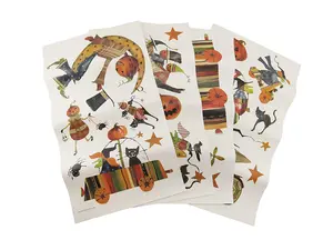RoomMates 23 Piece Vintage Witch Craft Retro Halloween Wall Decals: Whimsical Jane Kitching Designs for Spooky and Playful Reusable Home Holiday Decor