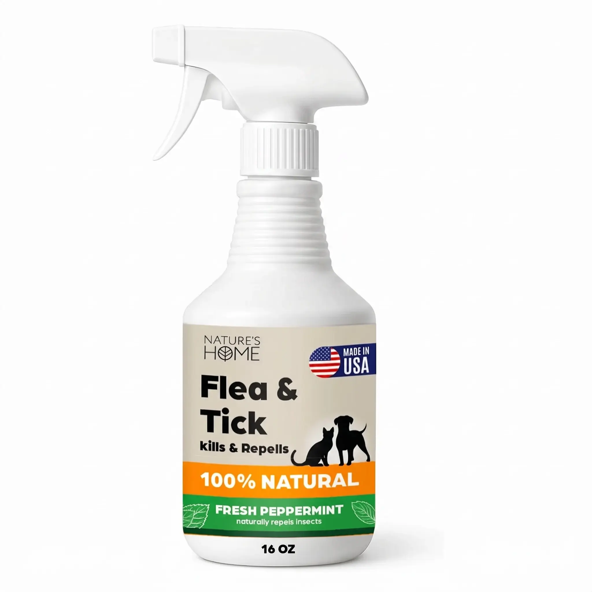 Nature’s Home Flea & Tick Spray Peppermint – 16 oz