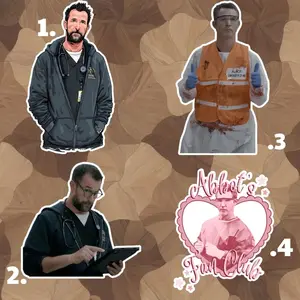 The Pitt TV Series Sticker, Jack Abbott sticker, Dr Robby Sticker