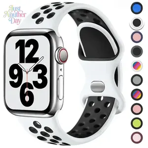 Breathable Sport Silicone Watch Band for Apple Watch – Soft Strap 38–49mm (Series 3–Ultra, SE)