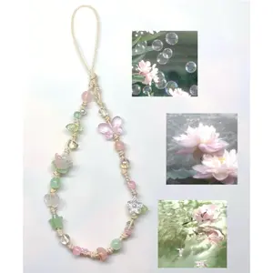 [NEW] 5 Styles Vivid Flowers Butterfly Keyring – Handmade Floral Phone Strap, Cute Flower Keychain