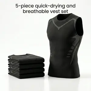 5-Pack Compression Tanks Quick-Dry & Breathable Menswear Top for Men