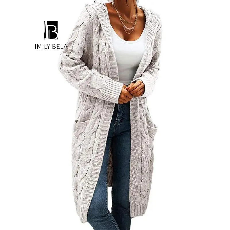 Women's Pocket Drop Shoulder Cardigan, Hooded Long Sleeve Warm Top, Casual Textured Knit Open Front Cable Outwear, Sweaters for Women��gift�� Women's Pocket Drop Shoulder Cardigan, Hooded Long Sleeve Warm Top, Casual Textured Knit Open Front Cable Outwear, Sweaters for Women��gift��