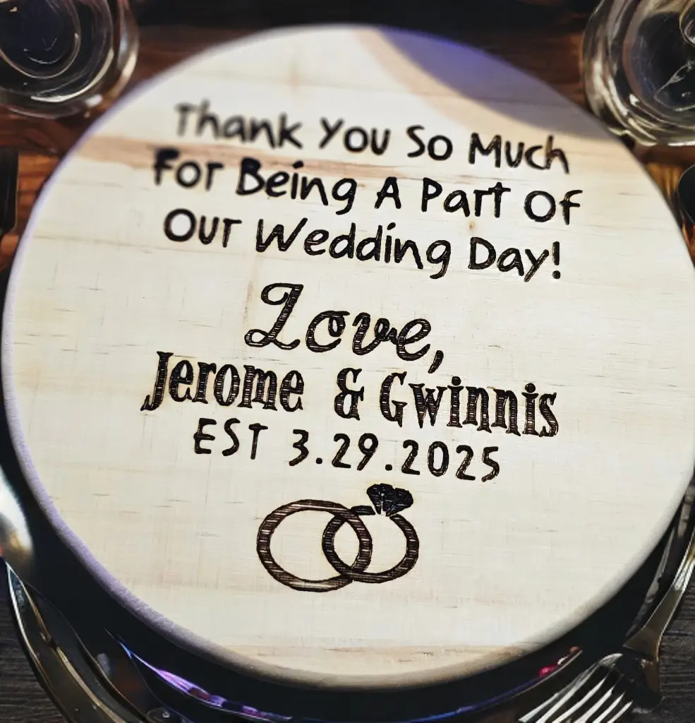 Custom Coasters, Bamboo Coasters Set of 4 Round, 3.7in Laser Engraved Personalized Coaster with Holder, Customized Housewarming Gifts Drink Coaster for Weddings, Bar Home Decor, Coffee Table Decor