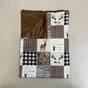 Baby Blanket Deer Hunting Blanket Minky Blanket Outdoor Bedding kids Blanket
