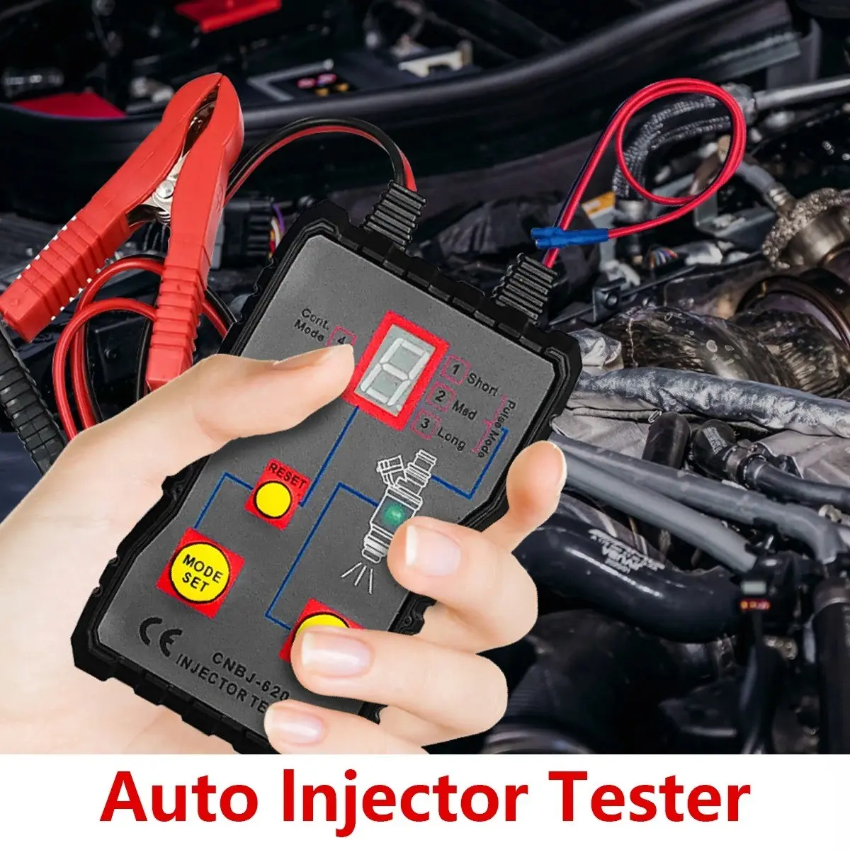 Latest Fuel System Fault Diagnostic Tool Kit, Car Cleaning Set, Injector Flush Cleaner, Portable 4 Pulse Mode, Digital Automotive Tester