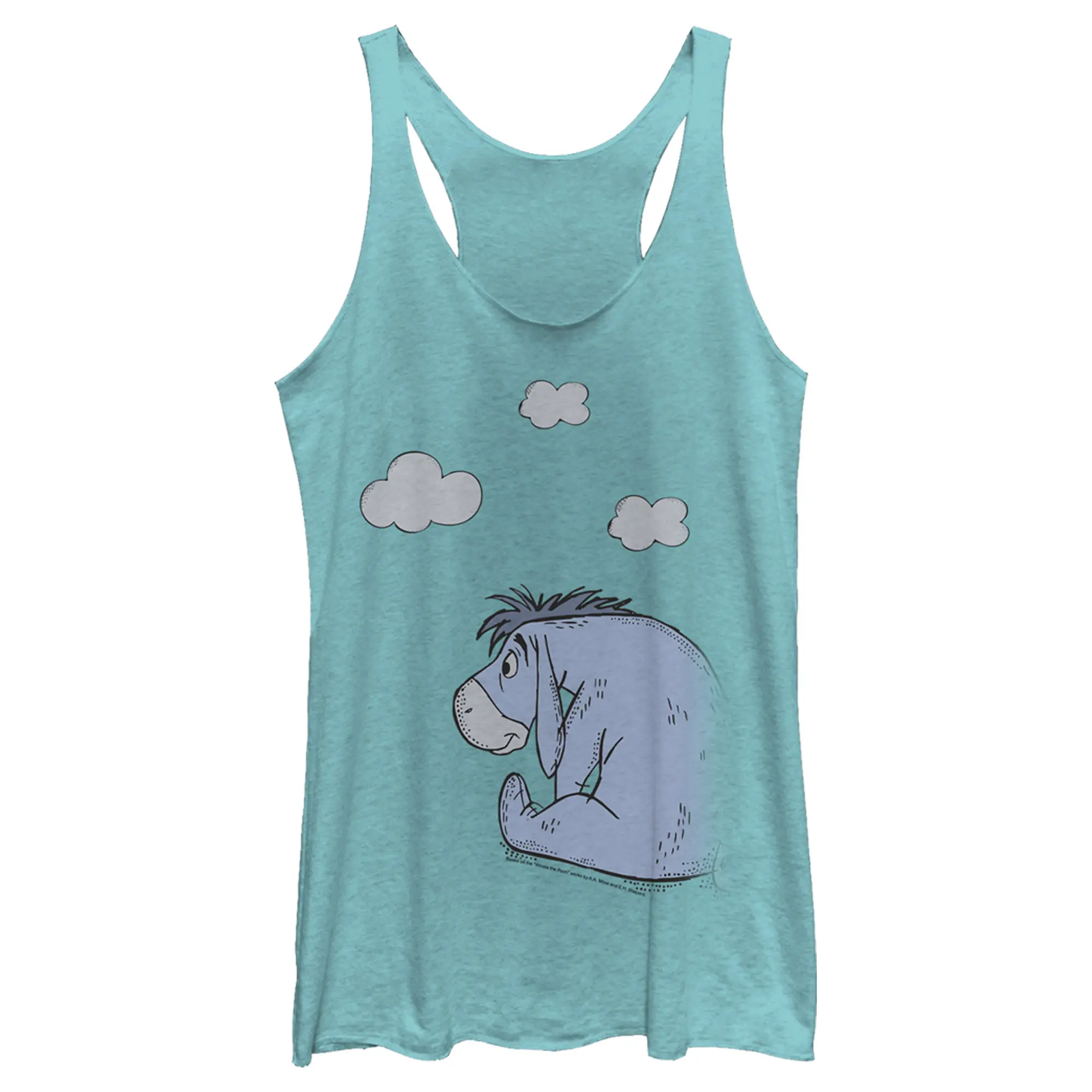 Women's Winnie the Pooh Cloudy Eeyore Racerback Tank Top