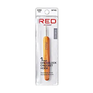 Red Dreadlock Crochet Hook Single.50mm - Ideal for Crochet Projects, Versatile Design, Lightweight and Durable Material